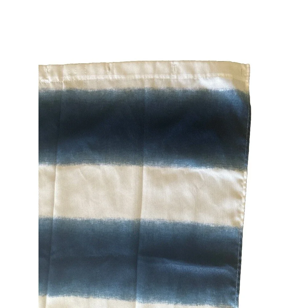 Mainstays Blue & White Stripe Dip Dye Fabric Shower Curtain Polyester Standard